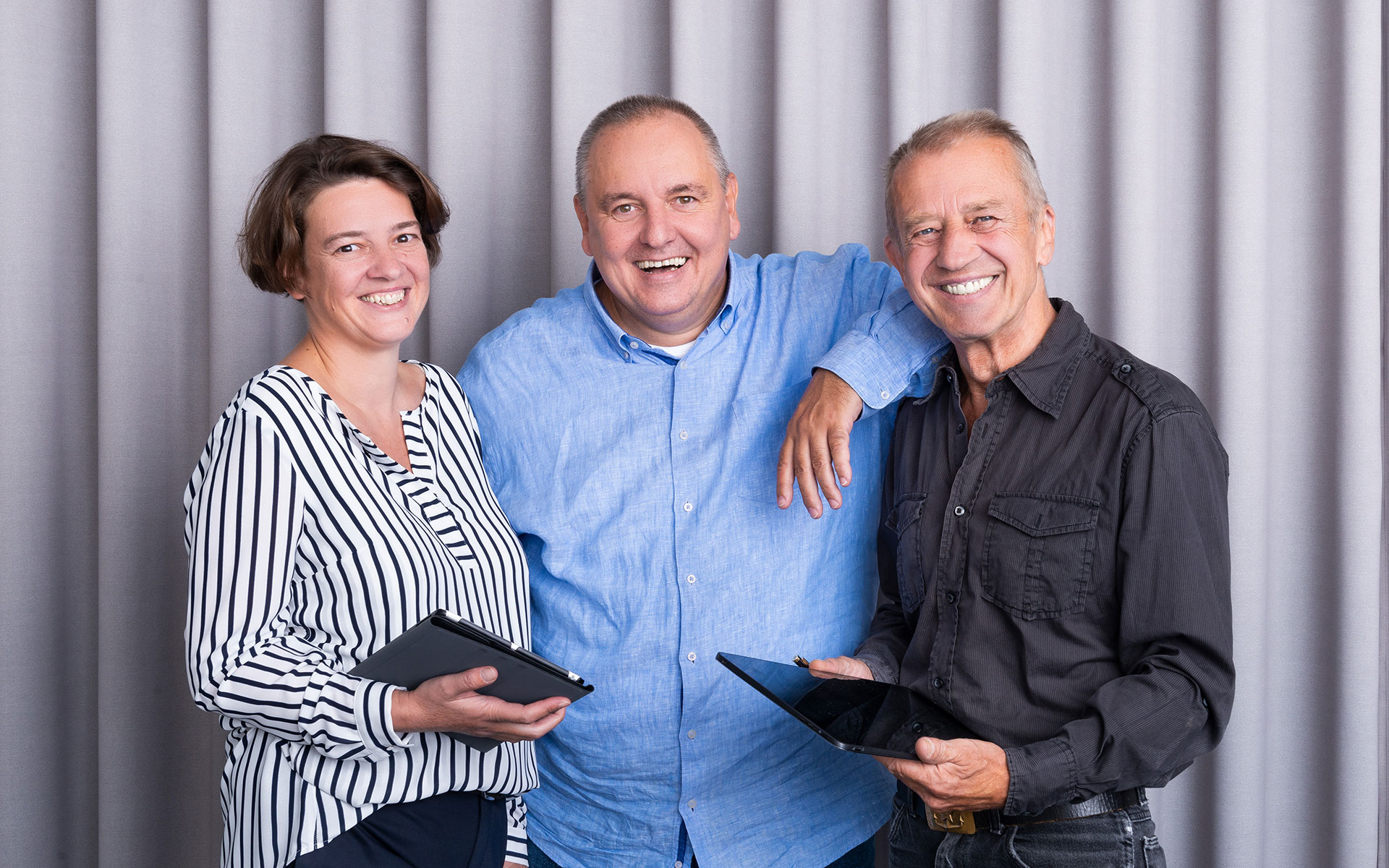 Andrea Stranzinger, Michael Fahrnberger und Michael Reisner auf einem Gruppenbild